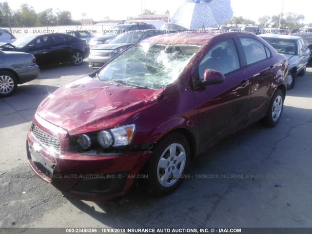 1G1JA5SH2D4115028 - 2013 CHEVROLET SONIC LS 红色 照片 2