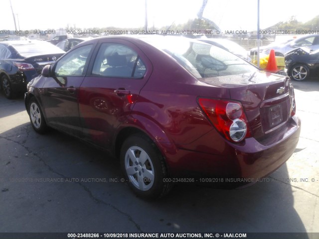1G1JA5SH2D4115028 - 2013 CHEVROLET SONIC LS 红色 照片 3