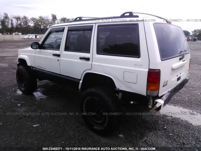 1J4FF68S7XL667023 - 1999 JEEP CHEROKEE SPORT/CLASSIC WHITE photo 3