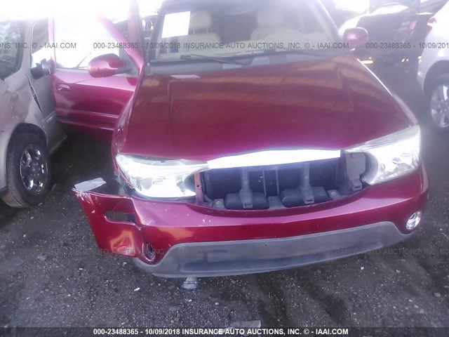 5GADS13S342175109 - 2004 BUICK RAINIER CXL MAROON photo 6