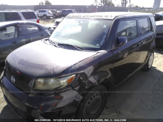 JTLKE50E781051072 - 2008 TOYOTA SCION XB Púrpura foto 2
