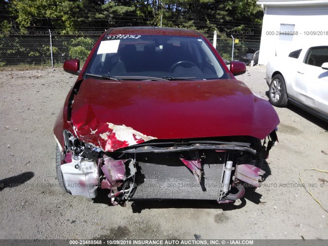 JA3AU86U68U001092 - 2008 MITSUBISHI LANCER GTS RED photo 6