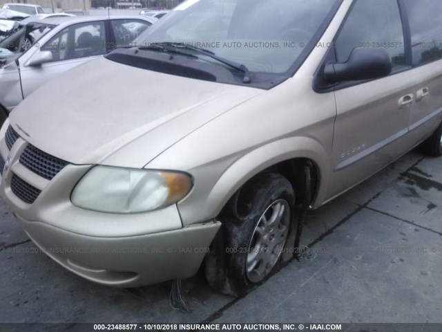 2B8GP74LX1R280522 - 2001 DODGE GRAND CARAVAN EX GOLD photo 6