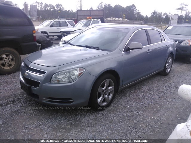 1G1ZH57B89F230425 - 2009 CHEVROLET MALIBU 1LT ღია ლურჯი ფოტო 2