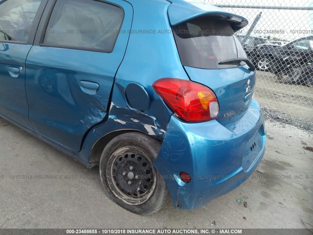 ML32A3HJ5FH059319 - 2015 MITSUBISHI MIRAGE DE BLUE photo 6