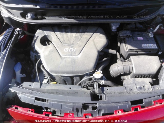 KNADN4A35F6456565 - 2015 KIA RIO EX/SX RED photo 10