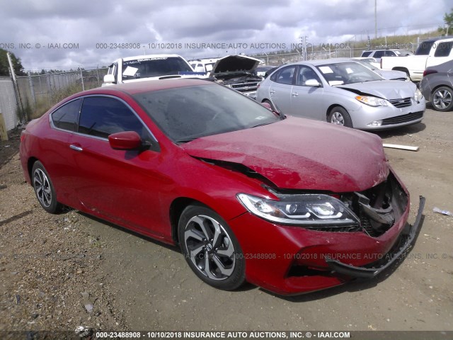 1HGCT1B32GA006678 - 2016 HONDA Accord LX-S RED photo 1