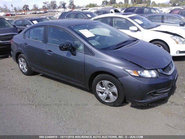 19XFB2F54EE226947 - 2014 HONDA CIVIC LX GRAY photo 1