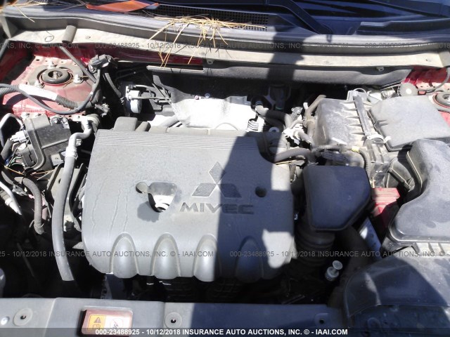 JA4AD2A33GZ028744 - 2016 MITSUBISHI OUTLANDER ES წითელი ფოტო 10