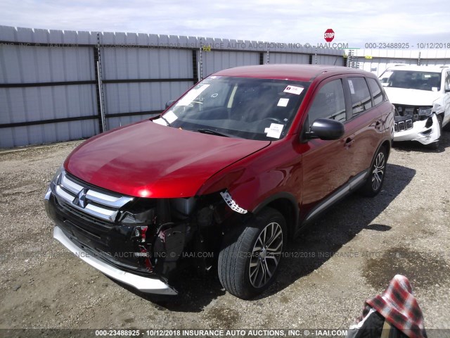 JA4AD2A33GZ028744 - 2016 MITSUBISHI OUTLANDER ES წითელი ფოტო 2
