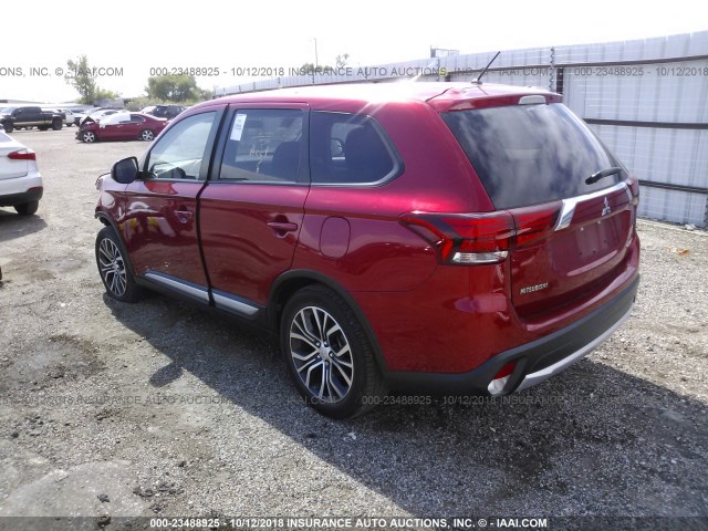 JA4AD2A33GZ028744 - 2016 MITSUBISHI OUTLANDER ES წითელი ფოტო 3