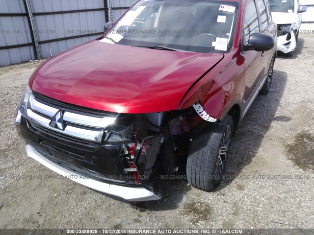 JA4AD2A33GZ028744 - 2016 MITSUBISHI OUTLANDER ES წითელი ფოტო 6