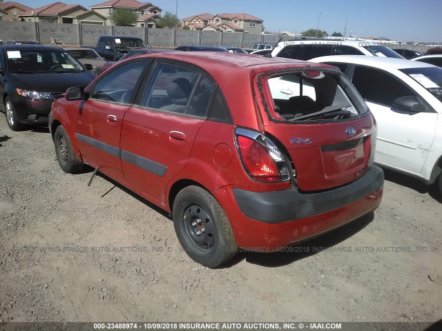 KNADE163086429347 - 2008 KIA RIO 5 SX RED photo 3