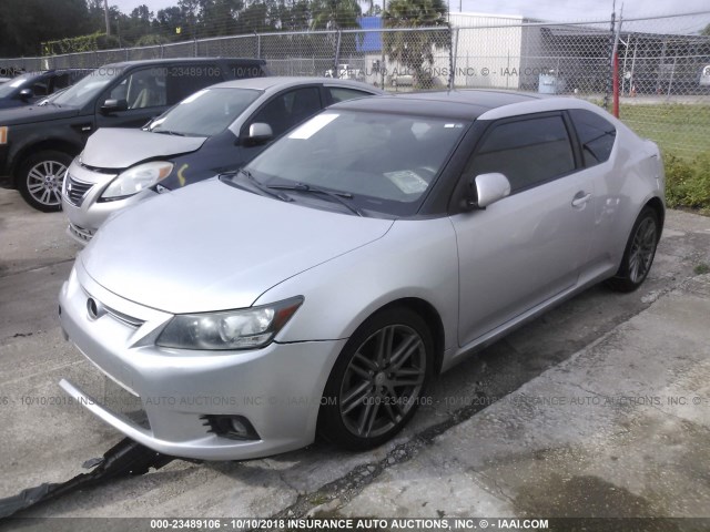 JTKJF5C73D3049120 - 2013 TOYOTA SCION TC SILVER photo 2