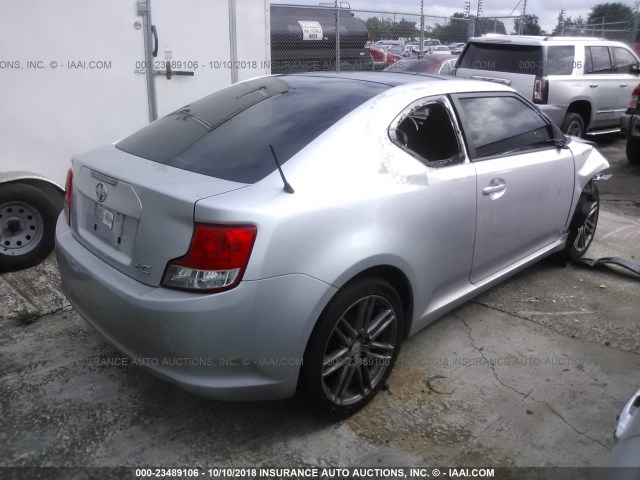 JTKJF5C73D3049120 - 2013 TOYOTA SCION TC SILVER photo 4