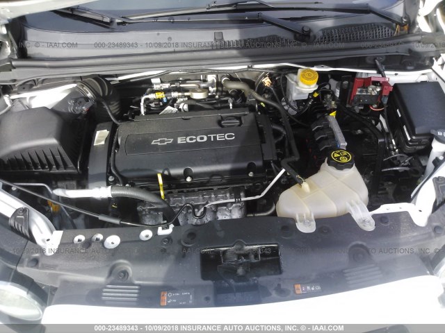 1G1JA6SH2E4185541 - 2014 CHEVROLET SONIC LS 白色 照片 10