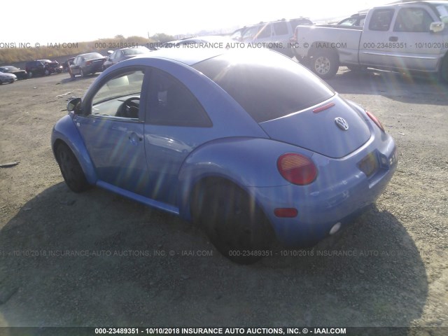 3VWBC21C2YM429831 - 2000 VOLKSWAGEN NEW BEETLE GL 蓝色 照片 3
