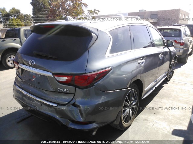 5N1DL0MM6HC554753 - 2017 INFINITI QX60 GRAY photo 4