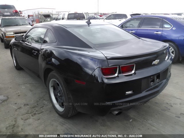 2G1FA1E39C9163894 - 2012 CHEVROLET CAMARO LS BLACK photo 3