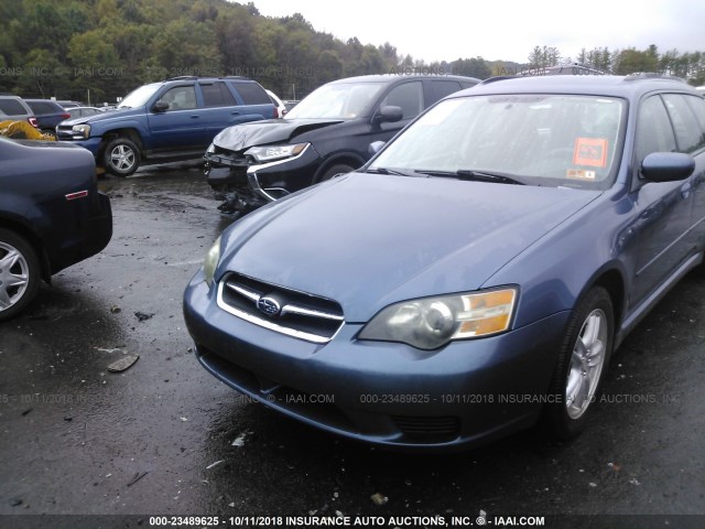 4S3BP616256305398 - 2005 SUBARU LEGACY 2.5I BLUE photo 2