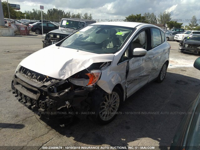 1FADP5BU1DL534774 - 2013 FORD C-MAX SEL WHITE photo 2