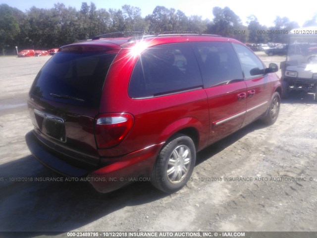 2A4GP54L47R261900 - 2007 CHRYSLER TOWN & COUNTRY TOURING RED photo 4