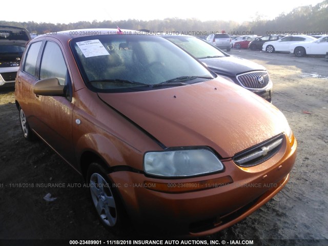 KL1TD62635B389189 - 2005 CHEVROLET AVEO LS ORANGE photo 1