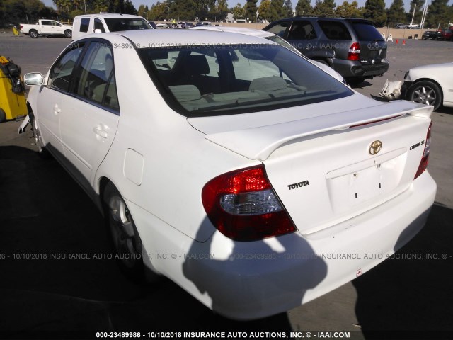 JTDBE32K630163105 - 2003 TOYOTA CAMRY LE/XLE Ақ фото 3
