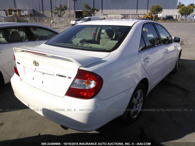 JTDBE32K630163105 - 2003 TOYOTA CAMRY LE/XLE Ақ фото 4