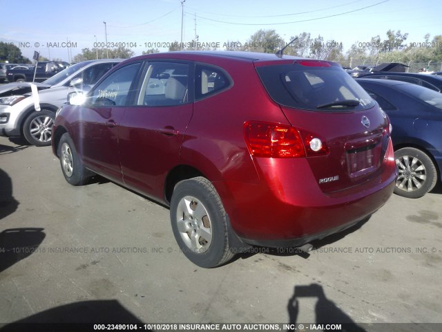 JN8AS58T69W052290 - 2009 NISSAN ROGUE S/SL RED photo 3