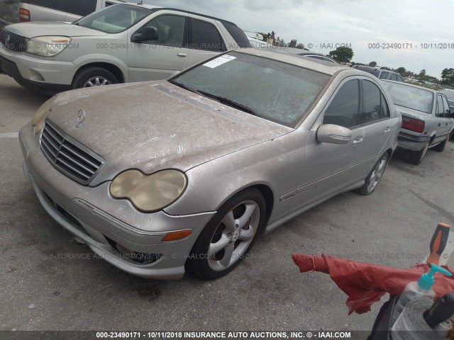 WDBRF56H36F729405 - 2006 MERCEDES-BENZ C 350 SILVER photo 2