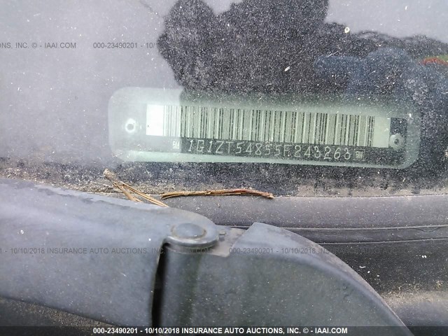 1G1ZT54855F243263 - 2005 CHEVROLET MALIBU LS Gümüş foto 9