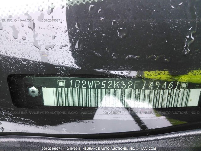 1G2WP52K32F149461 - 2002 PONTIAC GRAND PRIX GT BURGUNDY photo 9