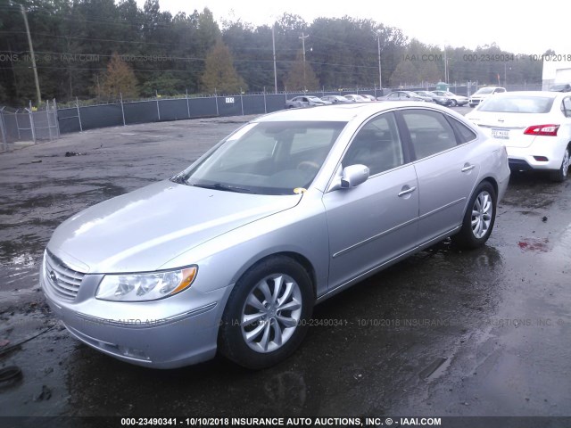 KMHFC46F98A310234 - 2008 HYUNDAI AZERA SE/LIMITED SILVER photo 2