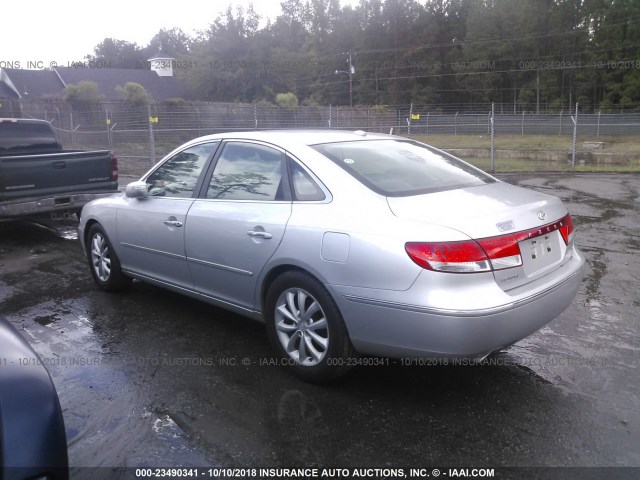 KMHFC46F98A310234 - 2008 HYUNDAI AZERA SE/LIMITED SILVER photo 3