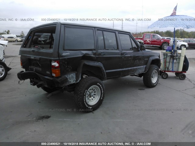 1J4FJ28S8TL285939 - 1996 JEEP CHEROKEE SE BLACK photo 4