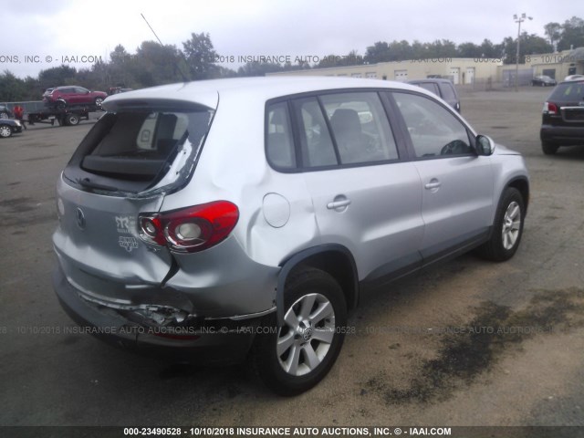 WVGAV7AX0AW000424 - 2010 VOLKSWAGEN TIGUAN S/SE/SEL SILVER photo 4