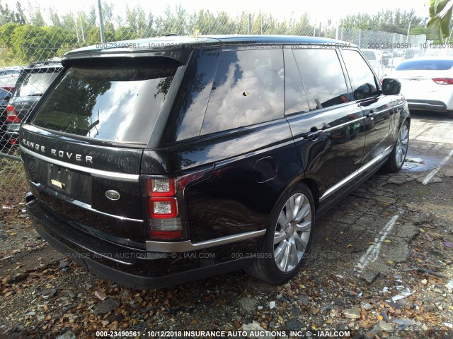 SALGS3TF4FA205407 - 2015 LAND ROVER RANGE ROVER SUPERCHARGED BLACK photo 4