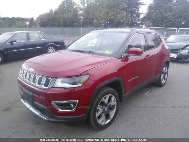 3C4NJDCB5JT252628 - 2018 JEEP COMPASS LIMITED RED photo 2