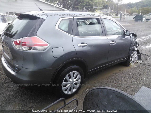 5N1AT2MV8EC842227 - 2014 NISSAN ROGUE S/SL/SV GRAY photo 4