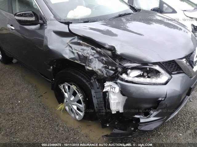 5N1AT2MV8EC842227 - 2014 NISSAN ROGUE S/SL/SV GRAY photo 6