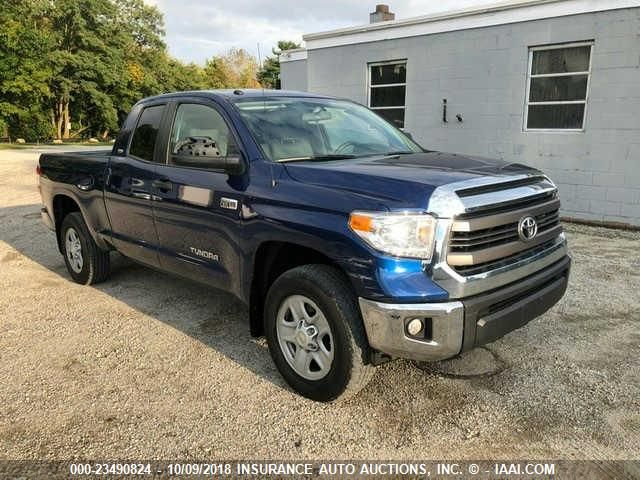 5TFUY5F11FX480251 - 2015 TOYOTA TUNDRA DOUBLE CAB SR/SR5 BLUE photo 1
