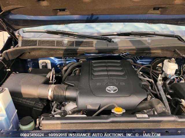 5TFUY5F11FX480251 - 2015 TOYOTA TUNDRA DOUBLE CAB SR/SR5 BLUE photo 10