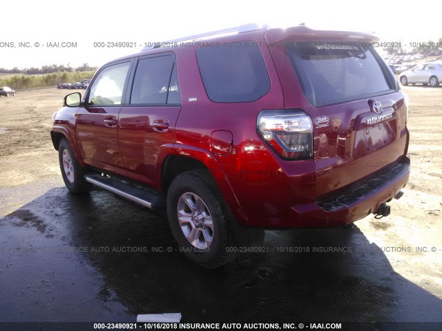 JTEBU5JR4E5188079 - 2014 TOYOTA 4RUNNER SR5/LIMITED/TRAIL RED photo 3