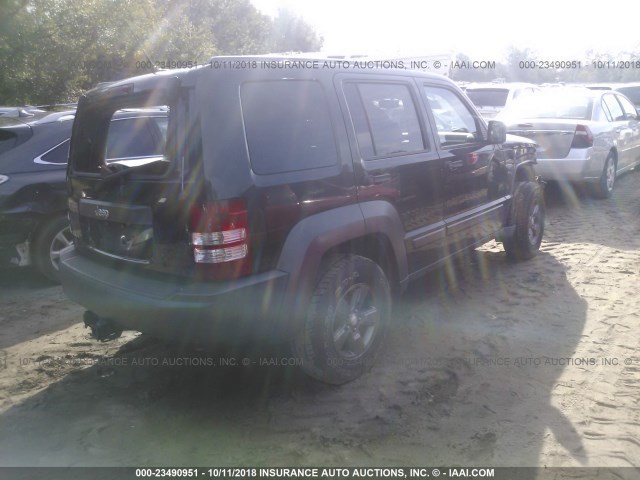 1J4PN3GK2BW513849 - 2011 JEEP LIBERTY RENEGADE BLACK photo 4