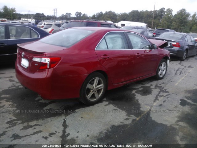 4T1BF1FK2DU641151 - 2013 TOYOTA CAMRY L/SE/LE/XLE Qırmızı foto 4