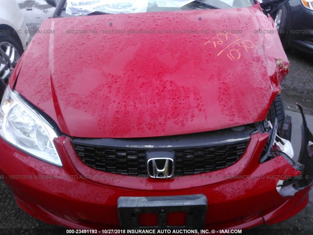 1HGEM22194L020328 - 2004 HONDA CIVIC DX VP RED photo 10