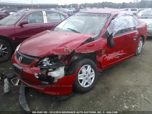 1HGEM22194L020328 - 2004 HONDA CIVIC DX VP Qırmızı foto 2