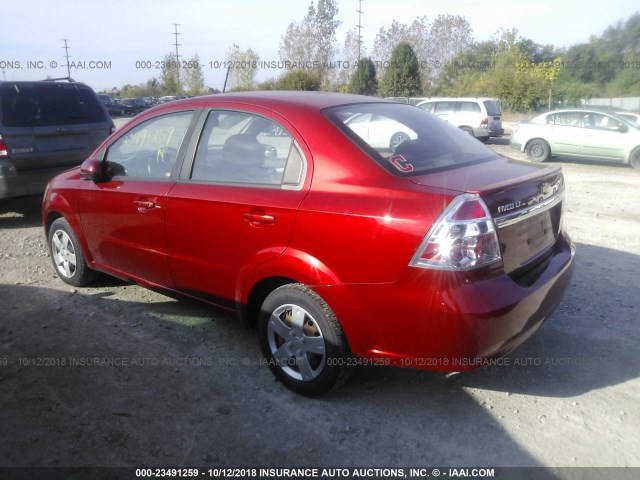 KL1TD5DE2AB132677 - 2010 CHEVROLET AVEO LS/LT RED photo 3