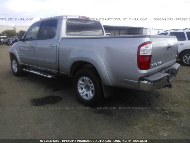 5TBET34156S509839 - 2006 TOYOTA TUNDRA DOUBLE CAB SR5 SILVER photo 3